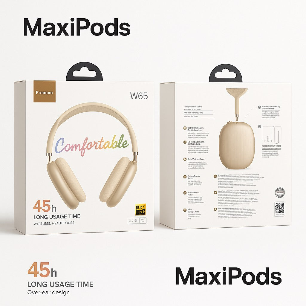MaxiPods™ – Bluetooth Headphones - Comfort & High Quality Sound